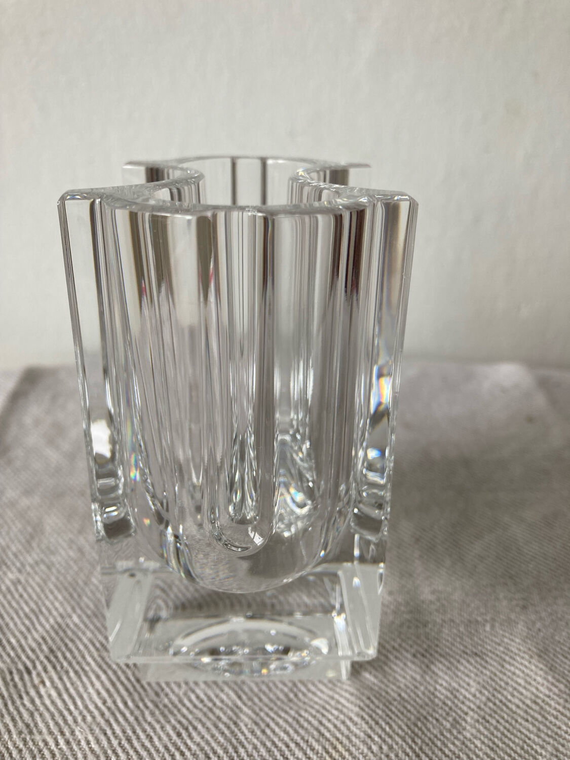 Small crystal vase St Louis, Art Deco