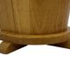 Vintage umbrella holder in oak basket storage design of the 1960s minimalist design