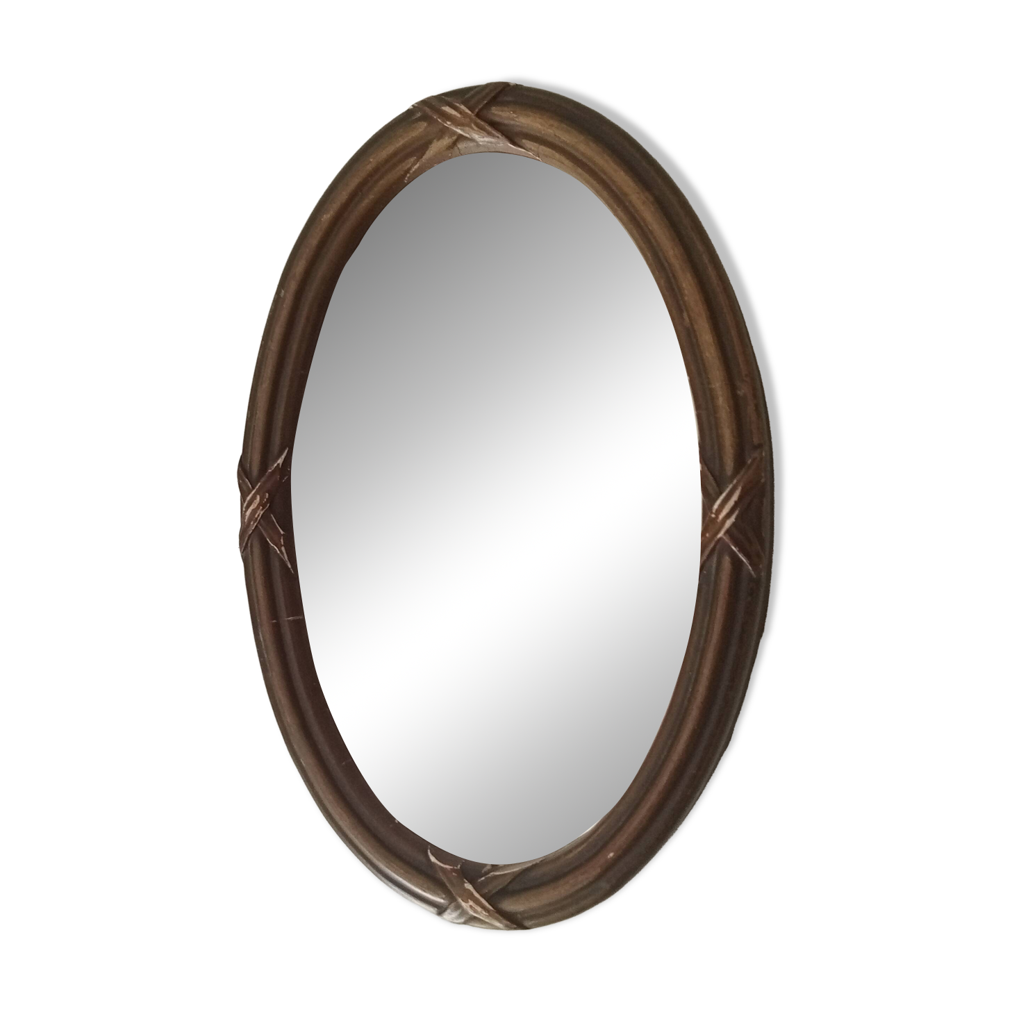 Vintage wooden mini mirror