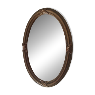 Vintage wooden mini mirror