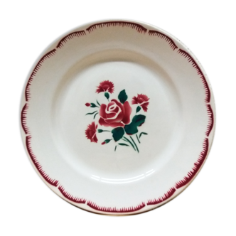 Assiette plate Badonviller Fleurs