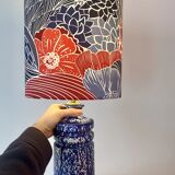 Ceramic vase lamp veb haldensleben – gdr | unique recycled piece