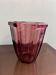 Faceted Art Deco vase in purple glass