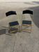 Paire de chaises pliantes Shaisor en simili noir