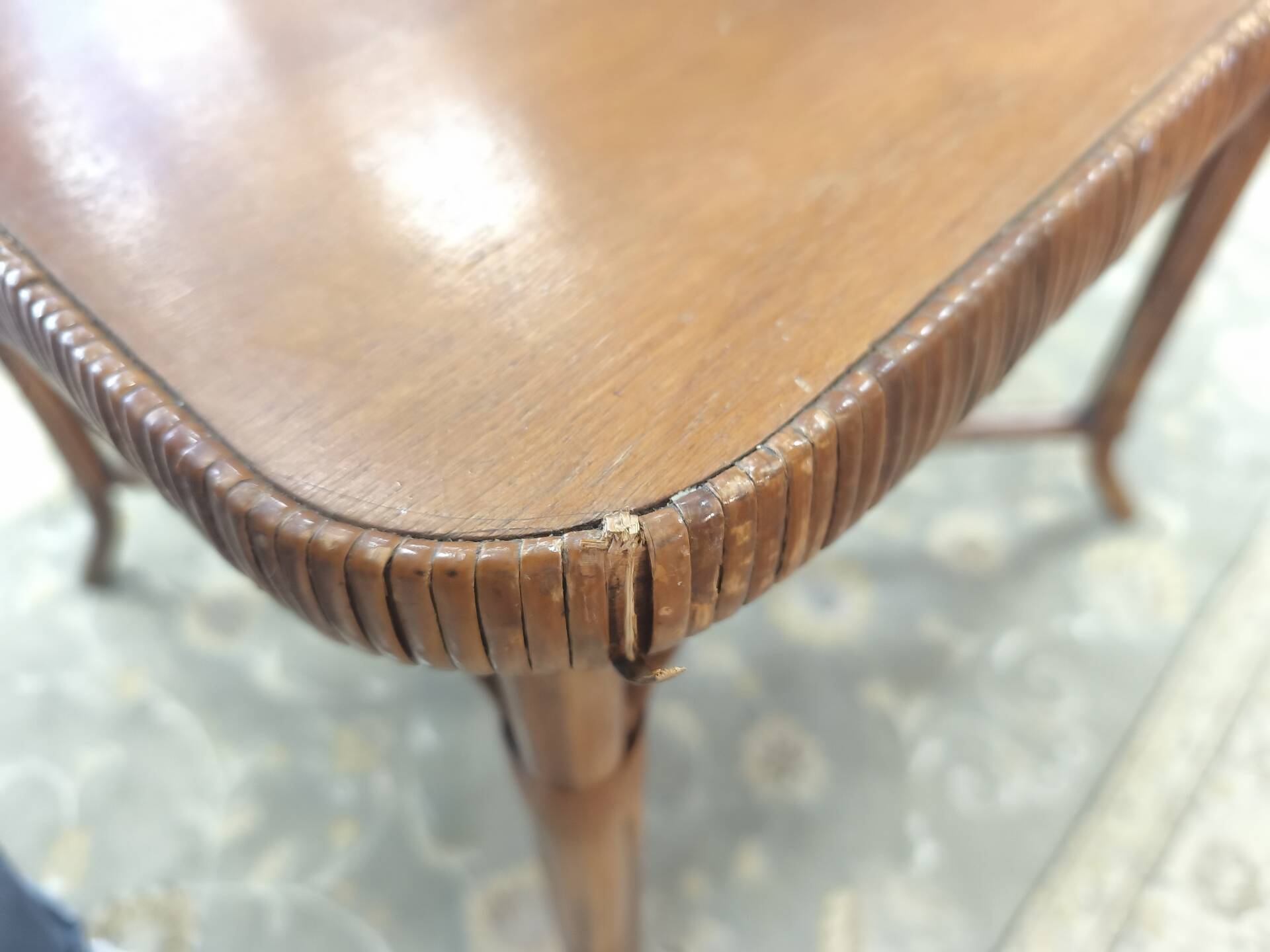 Rattan dining table