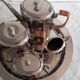 Art deco-style coffee service in silver metal 5 P