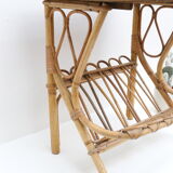 Side table in rattan