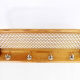 Wall coat rack with shelf