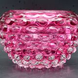 Rare pink Barovier e Toso Bugnato vase