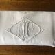 Similar listings: Antique cotton sheet embroidered with the monogram MF