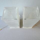 Pair of zipper wall lamps, made of glass 70