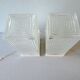 Pair of zipper wall lamps, made of glass 70