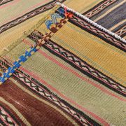 5x9 Kilim Colorful Striped Wool Kilim Rug, 152x271Cm