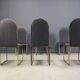 Vintage brass dining chairs by Belgochrom, 1970s