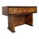 Italian burl walnut art deco console table, 1930s.