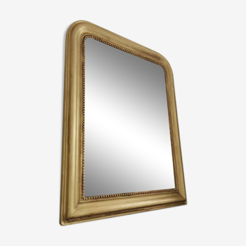 Antique Louis Philippe mirror in gilded wood