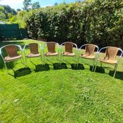 Chaises scoubidou et aluminium