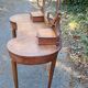 Louis XVI style kidney dressing table in veneer wood and bramble veneer