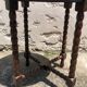 Dark turned wood side table