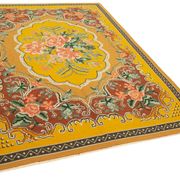 Handmade vintage moldov yellow kilim 197 cm x 291 cm - 23440