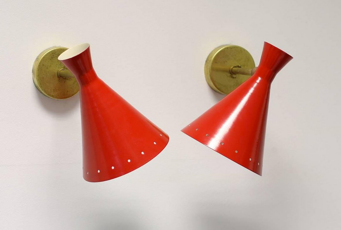 Pair Italian wall in the style of the 50's
