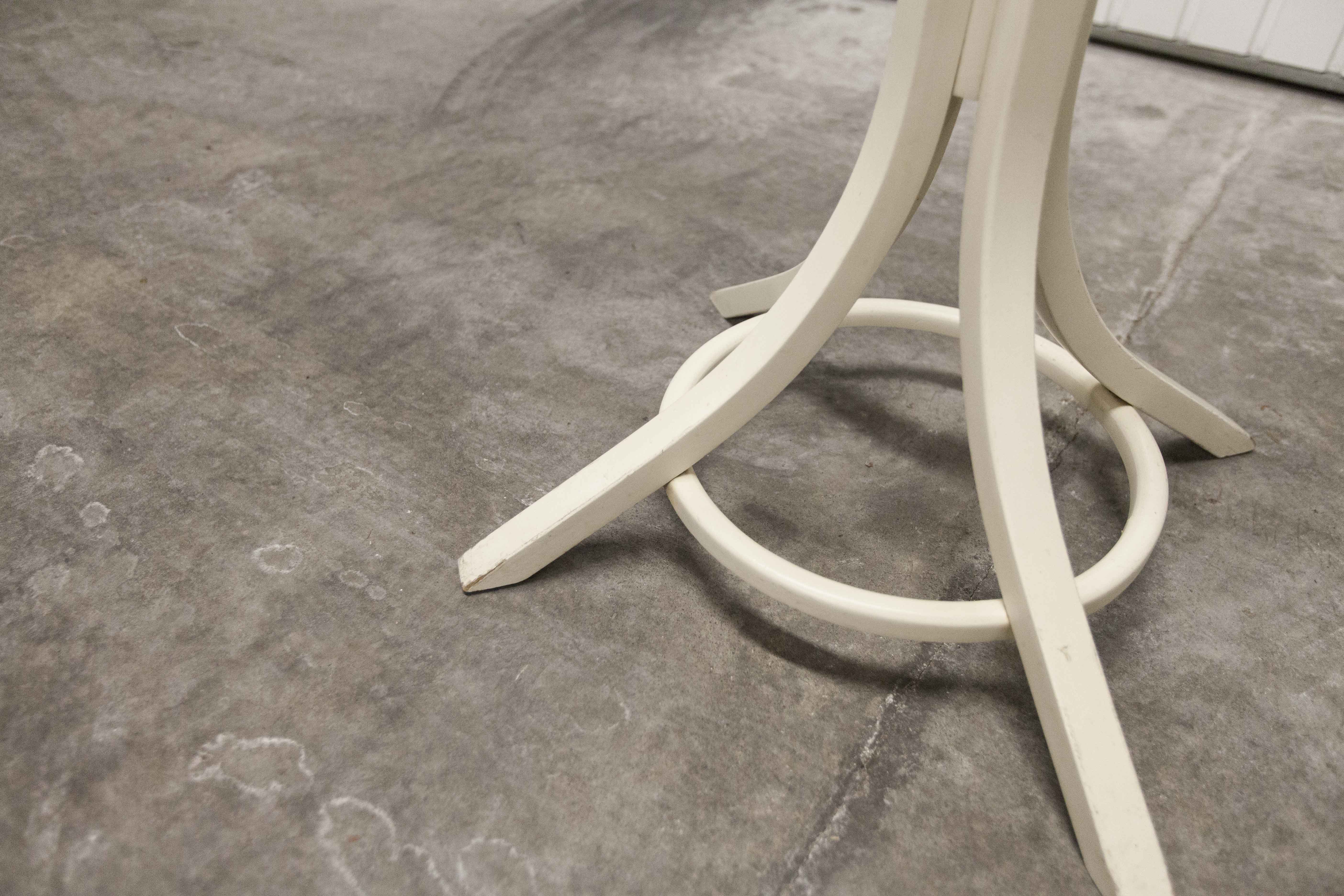 Parrot wears white Baumann coat 1970