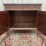 Buffet bas de style Louis XVI en acajou et marbre