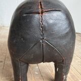 Leather Pig Footstool Ottoman by Dimitri Omersa, UK 1960s