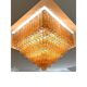 Majestic Luxury Venetian Amber-Rosè Murano Glass “Squared” Elements.