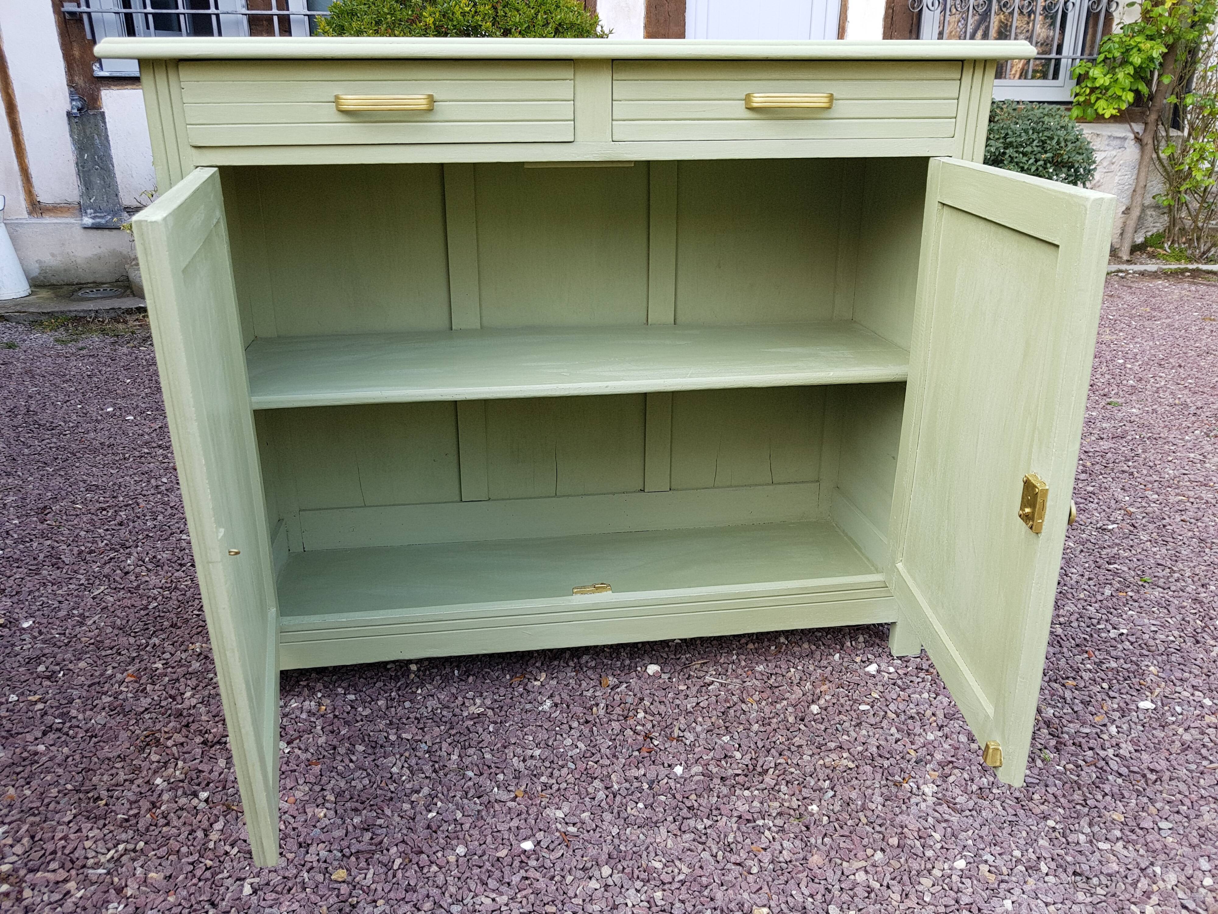 Low wood sideboard 2 doors