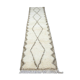 Tapis couloir décoré tissé en laine naturel taille 90cm×300cm
