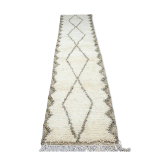 Tapis couloir décoré tissé en laine naturel taille 90cm×300cm