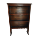Rustic wooden shelf with three trays
