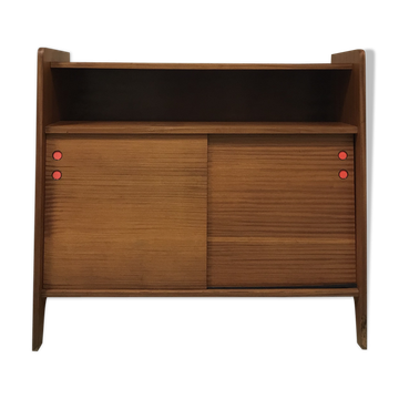 Bibliothèque buffet portes coulissantes 50's