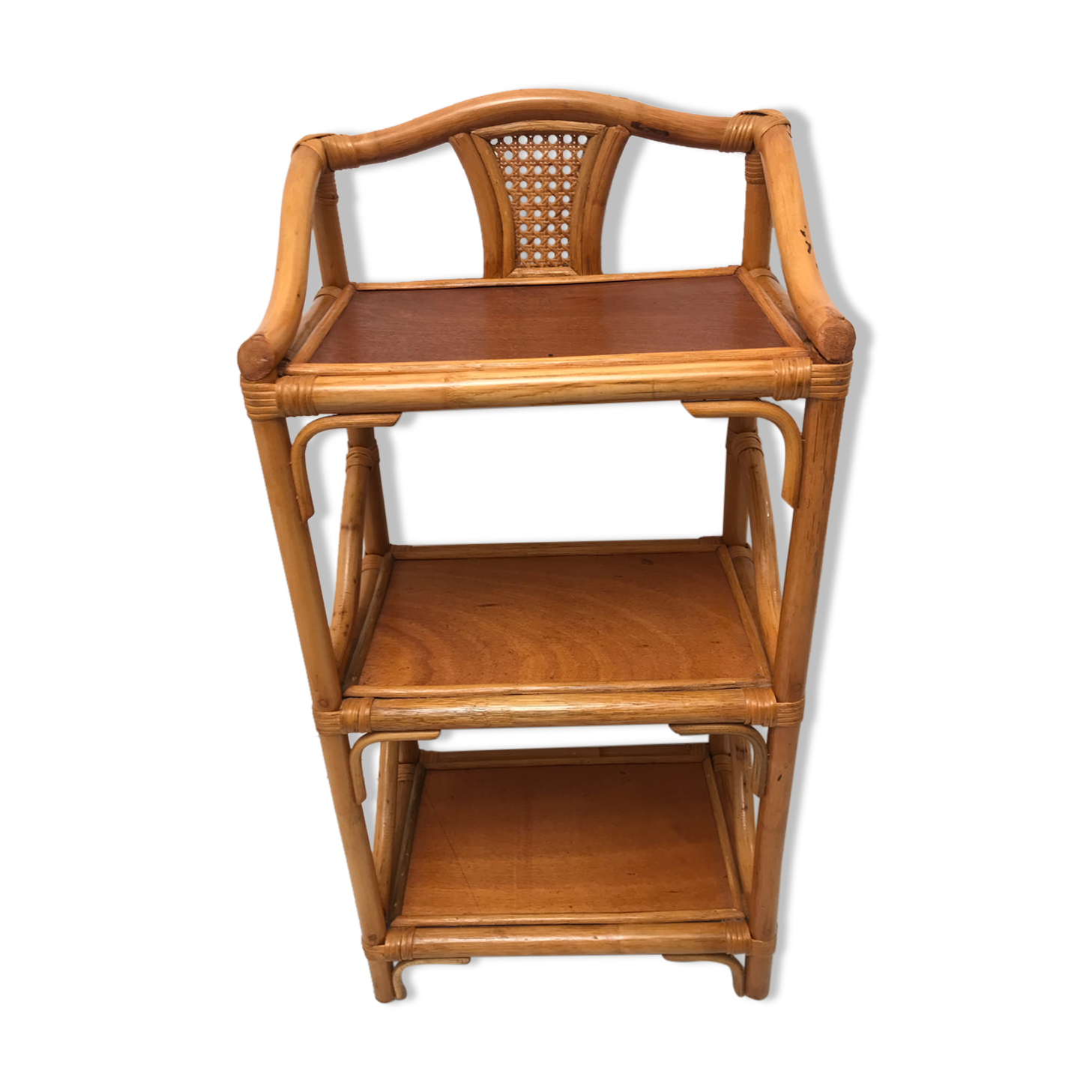 Etagère en bambou 3 niveaux vintage