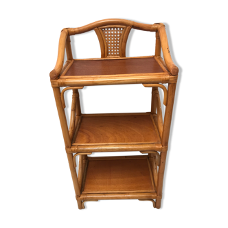 Vintage 3-level bamboo shelf