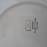 Set 5 flat plates Sarreguemines "Lys" white/ochre lot no.2