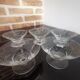 5 champagne glasses in vintage engraved glass