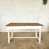 Old white farmhouse table