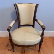 Fauteuil directoire, similicuir, XIXème