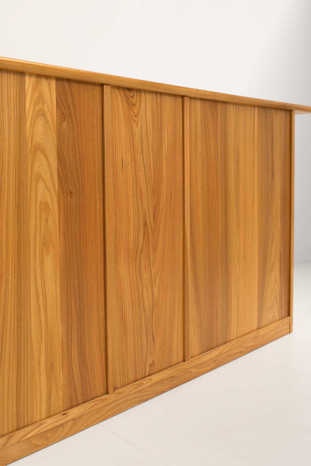 Solid Elm & Brass Sideboard by Romanutti, Italy, 1970s