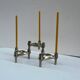 Vintage Stoffnagel candle holders in chrome steel