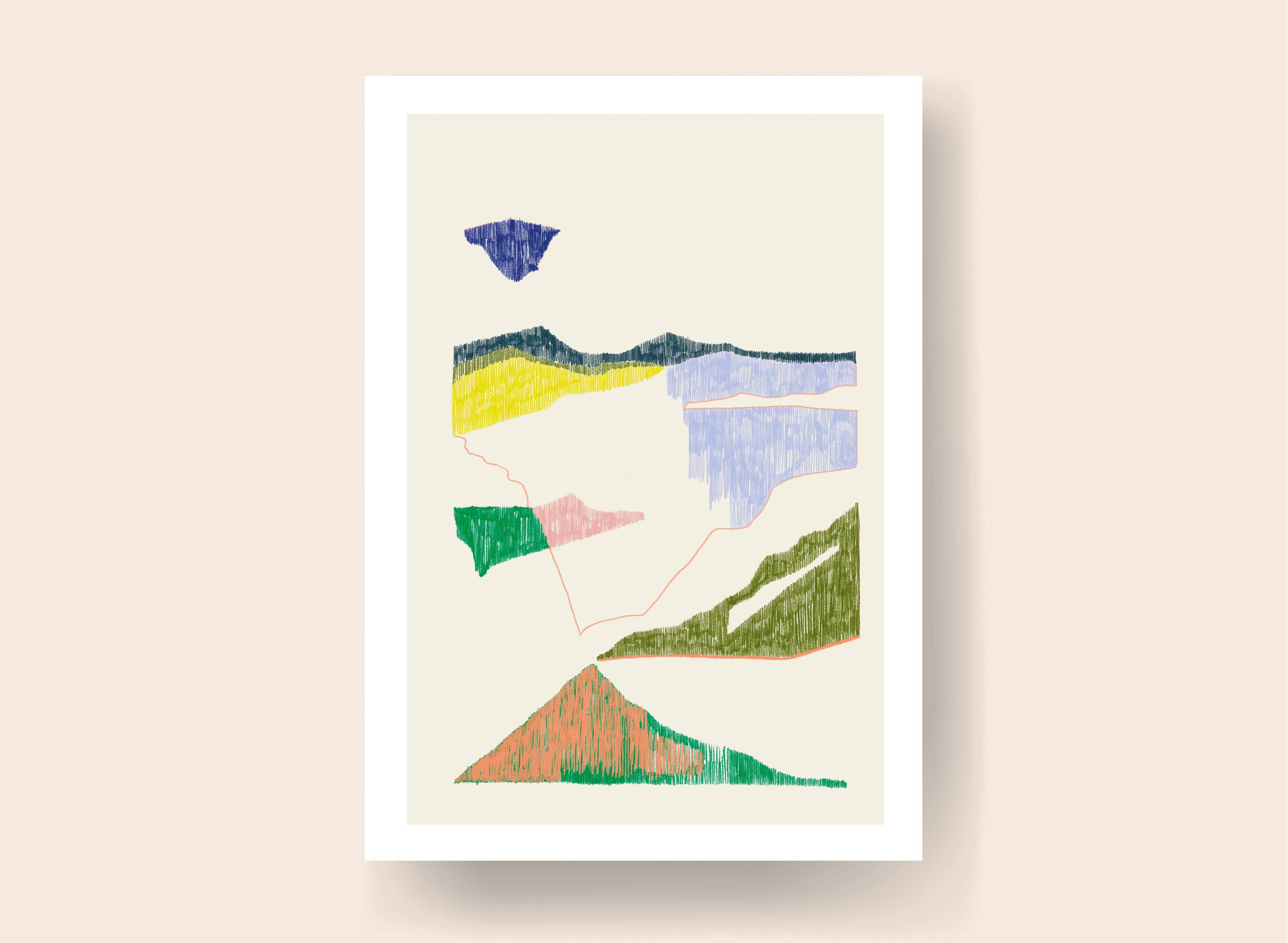 Abstract landscape - illustration a3