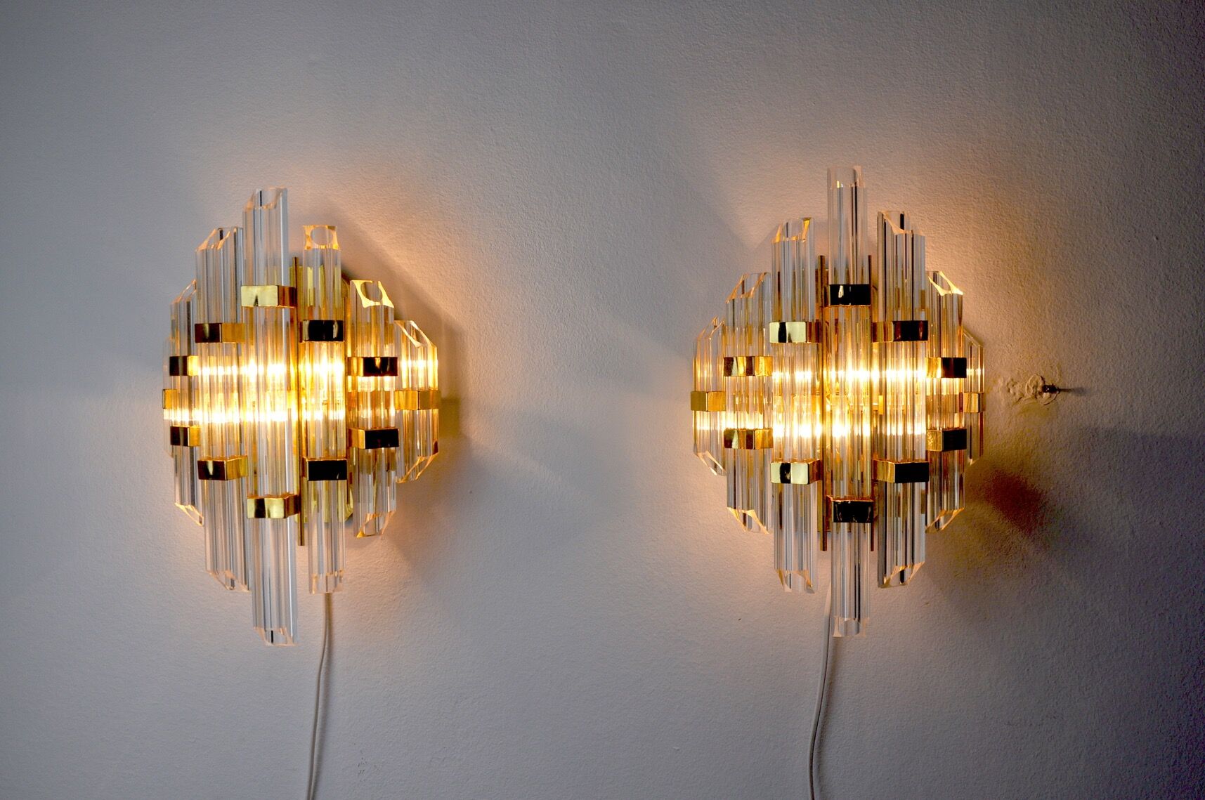 Pair of sconces, italy, 1970