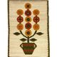 Woolen kelim wall hanging table runner Poland 1970’s