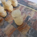 Chess game with vintage onyx board