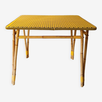 Vintage rattan table