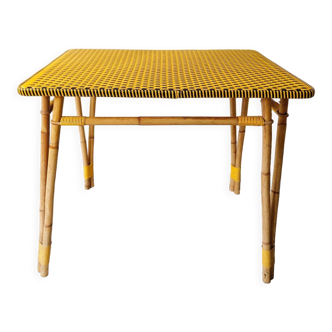 Vintage rattan table