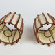 Paire d'appliques vintage en rotin