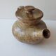 Small teapot in pyrite stoneware ceramic signed NC (Signature to be identified)